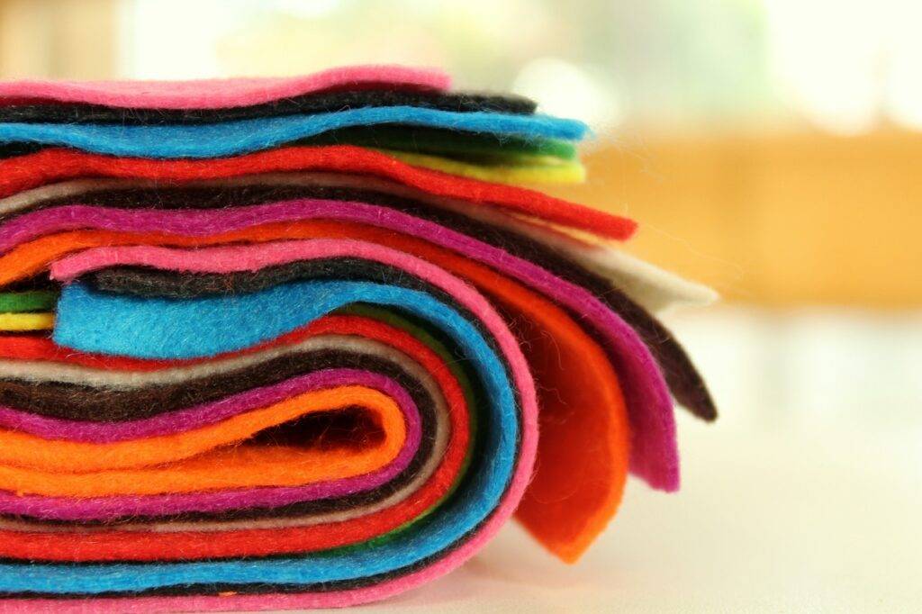 felt, scroll, material