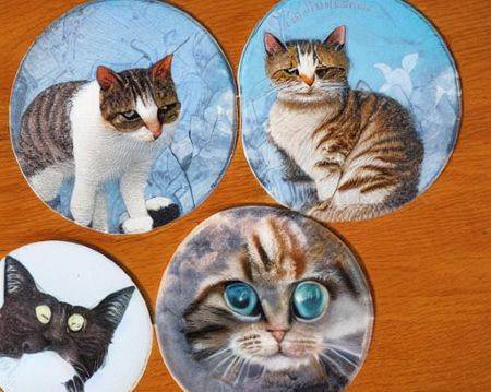 custom-cat-coasters-decoupage